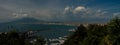 Panoramic view of the bay of naples, Italy Royalty Free Stock Photo