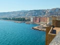 View of Naples from Castel dell`Ovo castle. Campania, Italy. Royalty Free Stock Photo