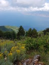 View of Naples and Vesuvius from the mountain Royalty Free Stock Photo