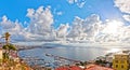 View of Naples and Vesuvius from Posillipo hill Royalty Free Stock Photo