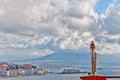 View of Naples and Vesuvius from Posillipo hill Royalty Free Stock Photo