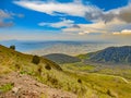 View of Naples , Italy showing the sea and mountains surrounding it