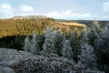 RView from Naroznik on the Skalniak massif. Lookout in the Table Mountains  Gory Stolowe , National Park, popular tourist attrac Royalty Free Stock Photo