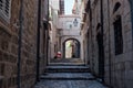 View of narrow alley of old town Royalty Free Stock Photo