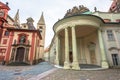 View of narrow Jirska Street in Prague Castle Royalty Free Stock Photo