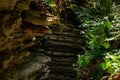 View in a narrow stone gorge