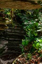 View in a narrow stone gorge