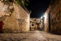 Street of Songxi village at night. China