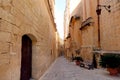 Old Street in Walled City of Mdina, Malta