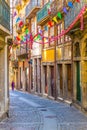 View of a narrow street in the historical center of Porto, Portugal Royalty Free Stock Photo