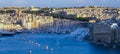 view of the narrow streets in the citadel of the fortress on the island of Gozo, Malta Royalty Free Stock Photo