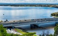 View of the Narrows Bridge, Swan river and South Perth from Kings Park Royalty Free Stock Photo