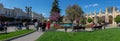 View of the narzan gallery and the frog fountain in Kislovodsk