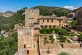 View of the Nasrid Palaces Palacios Nazaries in Alhambra, Gra