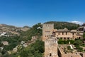 View of the Nasrid Palaces Palacios Nazaries in Alhambra, Gra