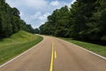 View of the Natchez Trace Parkway in Mississippi, USA Royalty Free Stock Photo