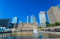 View of Nathan Filip`s square in downtown area on sunny summer beautiful day