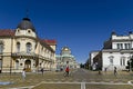 View of National Assembly, the Bulgarian Parliament, the Eastern Orthodox Cathedral `St. Alexander Nevsky`, Academy of Sciences Royalty Free Stock Photo