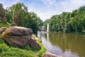 View of National dendrological park Sofiyivka. Uman town, Ukraine