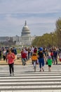 National Mall at springtime, Capitol Building visible in background, Washington DC Royalty Free Stock Photo