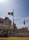 View of the national monument a Vittorio Emanuele II, Piazza Venezia in Rome, Italy Royalty Free Stock Photo