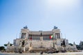 View of the national ,monument a Vittorio Emanuele II on the the Piazza Venezia Royalty Free Stock Photo