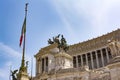 View of the national monument a Vittorio Emanuele II, Piazza Venezia in Rome, Italy Royalty Free Stock Photo
