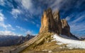 View of the National Park Tre Cime di Lavaredo, Dolomites, South Royalty Free Stock Photo