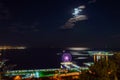 View of National Seaside Park on a moonlit night Royalty Free Stock Photo