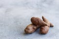 View of native Peruvian potatoes Royalty Free Stock Photo