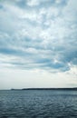 Icecrystal and wool pack clouds floating over the Black Sea Royalty Free Stock Photo