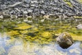 View of the natural pond and stones, Pyha-Luosto National Park, Lapland, Finland