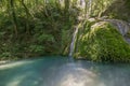 View of natural pool in the wild forest near Castel di Fiori, Terni, Umbria, Italy Royalty Free Stock Photo