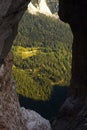 View through the natural window Prisojnikovo okno Royalty Free Stock Photo