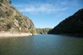 View from a nautical vessel navigating along Douro or Duero river Royalty Free Stock Photo