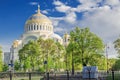 View of the Naval cathedral of Saint Nicholas in Kronstadt, Russia