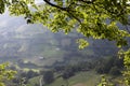 View of Navarra green valley in Spanish pyrennes Royalty Free Stock Photo