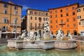 View of Navona Square, Piazza Navona, in Rome, Italy.