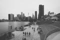 View of Navy Pier and the skyline of Chicago, Illinois