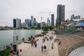 View of Navy Pier and the skyline of Chicago, Illinois