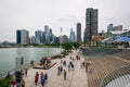 View of Navy Pier and the skyline of Chicago, Illinois