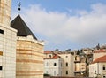 View of Nazareth city from the Basilica of the Annunciation, Church of the Annunciation in Nazareth Royalty Free Stock Photo