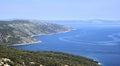 View near the ancient town Lubenice, island Cres, Croatia