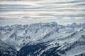 View from the Nebelhorn mountain, Bavarian Alps, Royalty Free Stock Photo