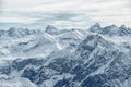 View from the Nebelhorn mountain, Bavarian Alps, Royalty Free Stock Photo