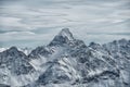 View from the Nebelhorn mountain, Bavarian Alps, Oberstdorf, Ge Royalty Free Stock Photo