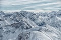 View from the Nebelhorn mountain, Bavarian Alps, Oberstdorf, Ger