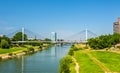 View of the Neckar river in Mannheim