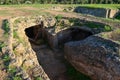 View at the necropolis of Anghelu Ruju on Sardinia, Italy Royalty Free Stock Photo