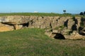 View at the necropolis of Anghelu Ruju on Sardinia, Italy Royalty Free Stock Photo